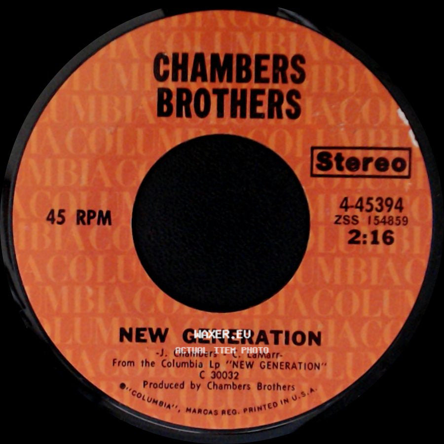 Chambers Brothers - When The Evening Comes / New Generation side B