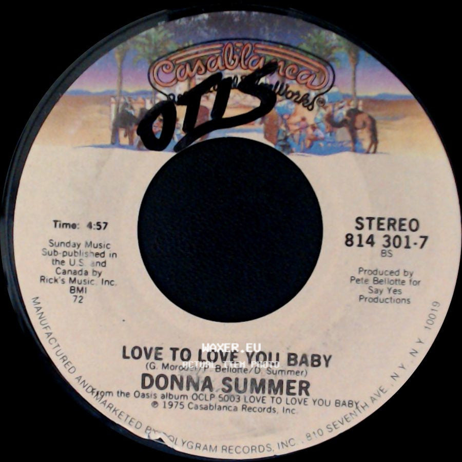 Donna Summer - Mac Arthur Park / Love To Love You Baby side B