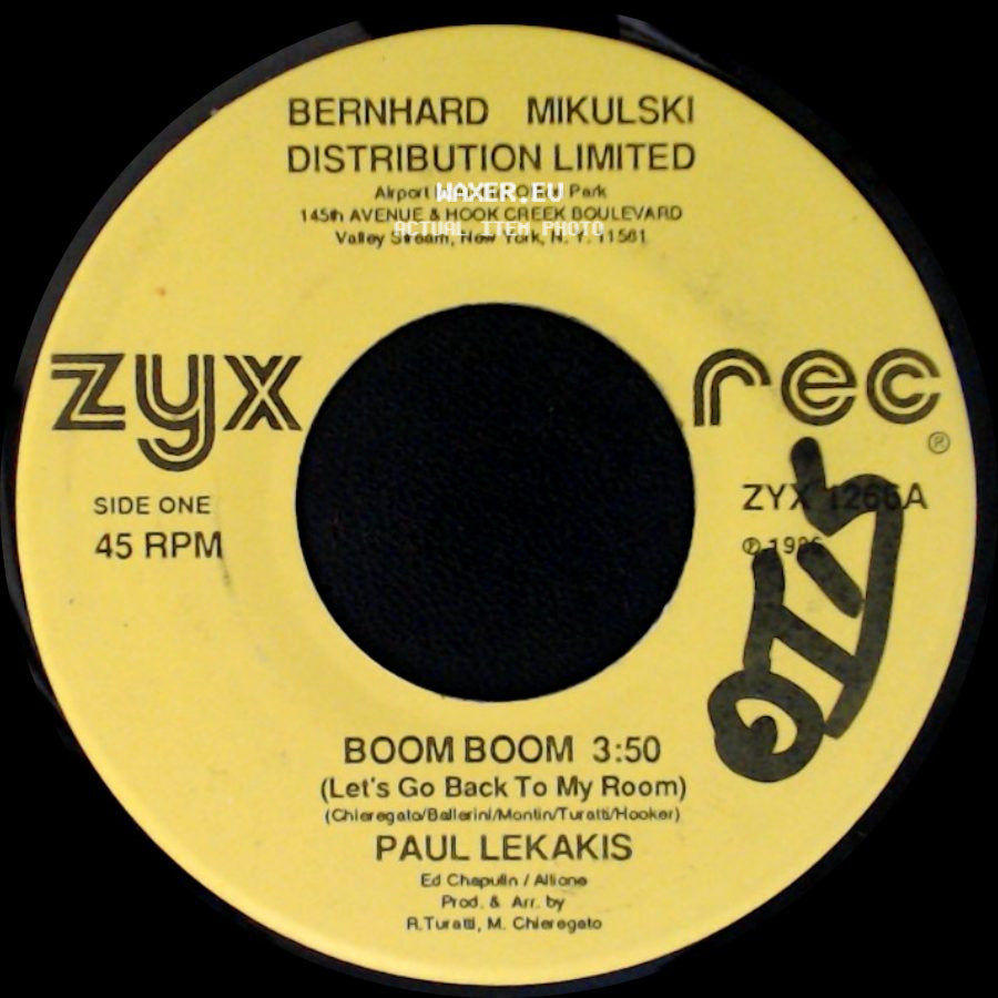 Paul Lekakis - Boom Boom (Let's Go Back To My Room) / Instrumental Room 3:30 side A