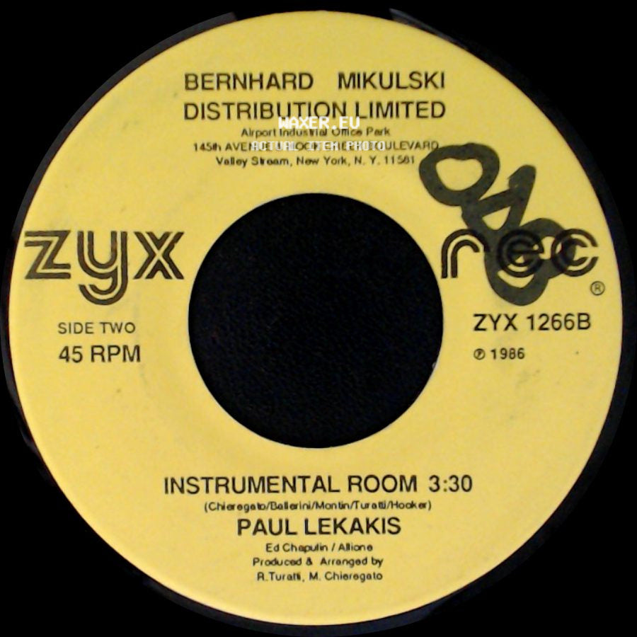 Paul Lekakis - Boom Boom (Let's Go Back To My Room) / Instrumental Room 3:30 side B
