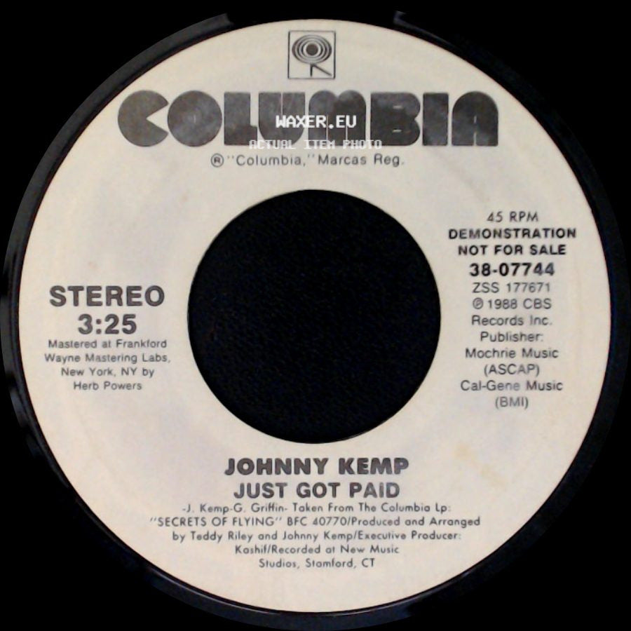 Johnny Kemp - Just Got Paid / Just Got Paid side B