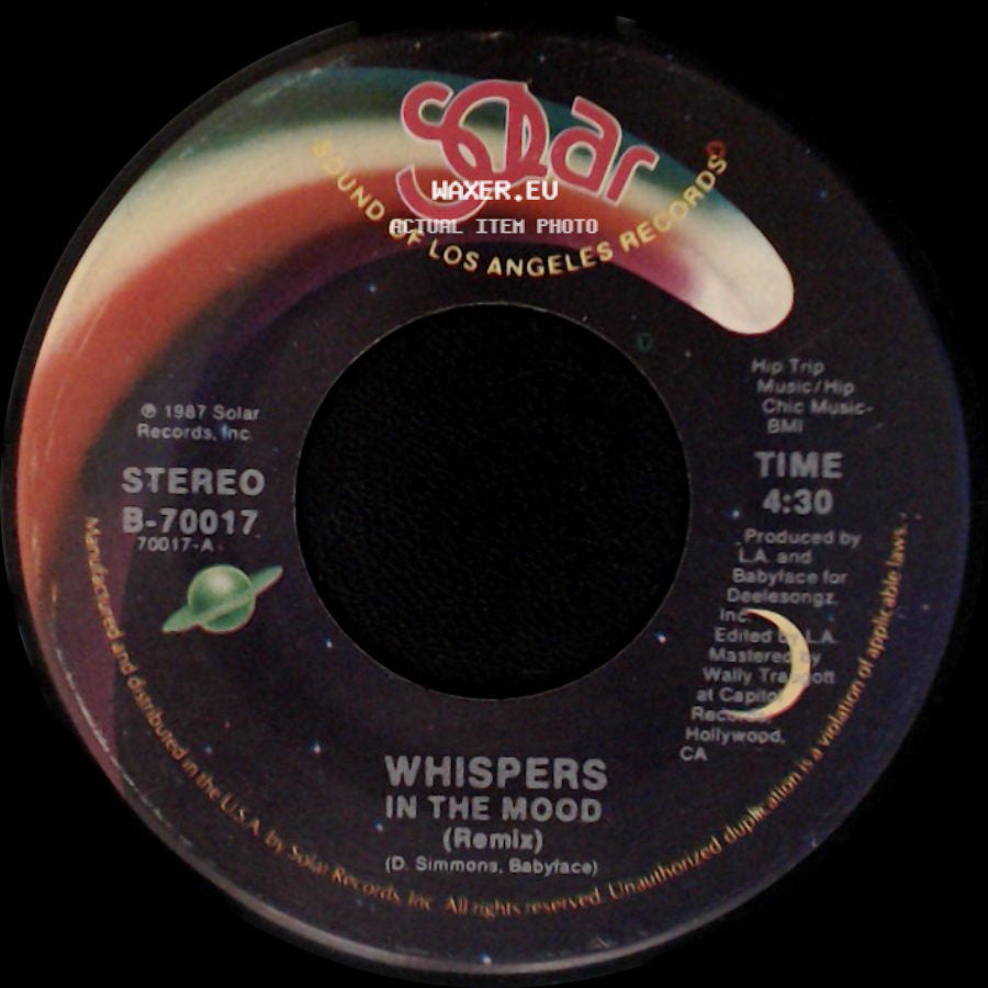 Whispers - In The Mood (Remix) / In The Mood (The Other Mix) side A