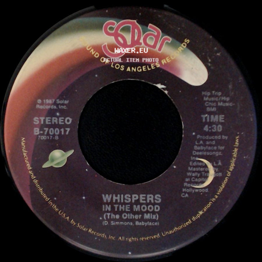 Whispers - In The Mood (Remix) / In The Mood (The Other Mix) side B