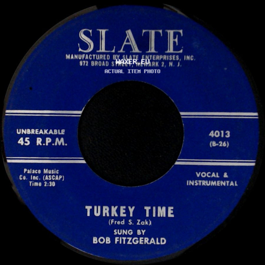 Bob Fitzgerald / The Overtones - Turkey Time / This Old Love Of Mine side A