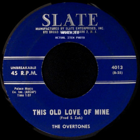 Bob Fitzgerald / The Overtones - Turkey Time / This Old Love Of Mine side B