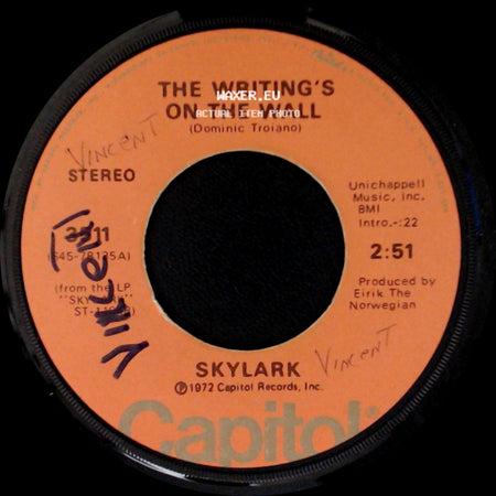 Skylark - Wildflower / The Writing's On The Wall side B