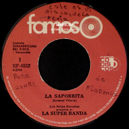 La Super Banda - La Cumbancha / La Saporrita side B