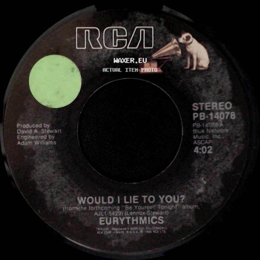 Eurythmics - Here Comes That Sinking Feeling / Would I Lie To You? side B