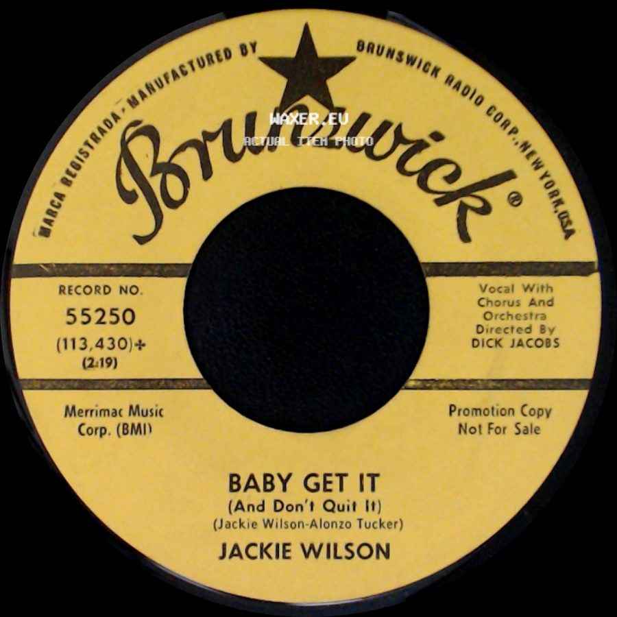Jackie Wilson - Baby Get It (And Don't Quit It) / The New Breed side A