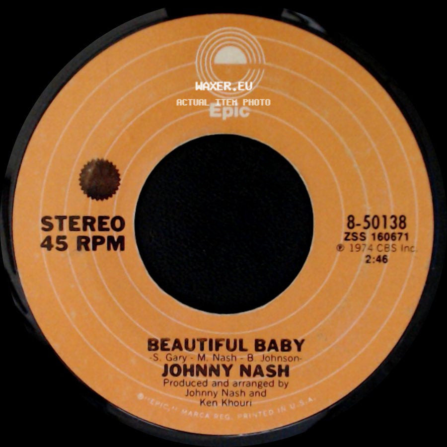 Johnny Nash - Tears On My Pillow (I Can't Take It) / Beautiful Baby side B