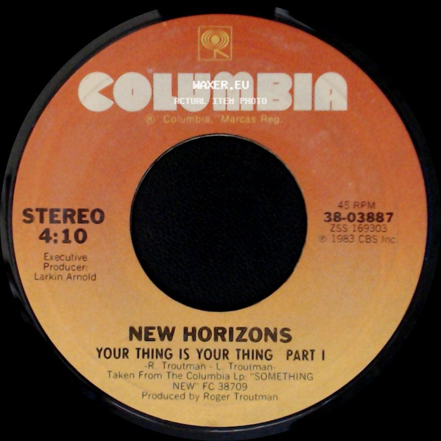 New Horizons - Your Thing Is Your Thing Part Ii / Your Thing Is Your Thing Part I side B