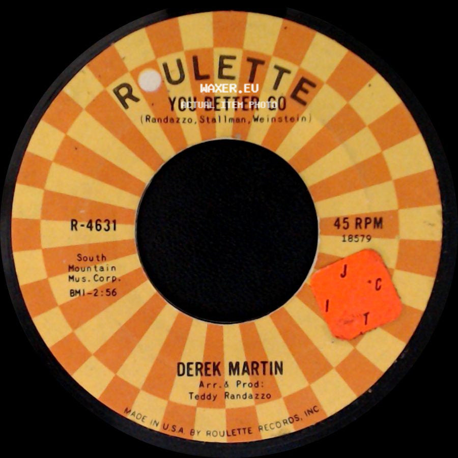 Derek Martin - You Better Go / You Know side A