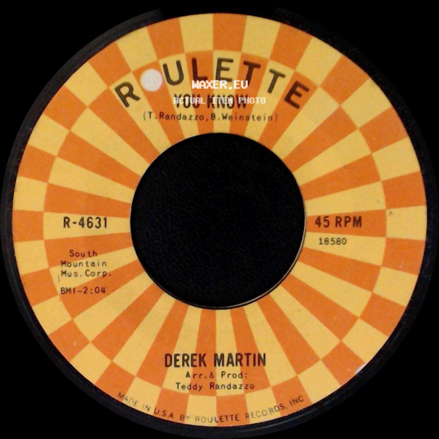 Derek Martin - You Better Go / You Know side B