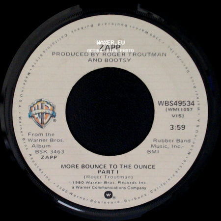 Zapp - More Bounce To The Ounce Part Ii / More Bounce To The Ounce Part I side B