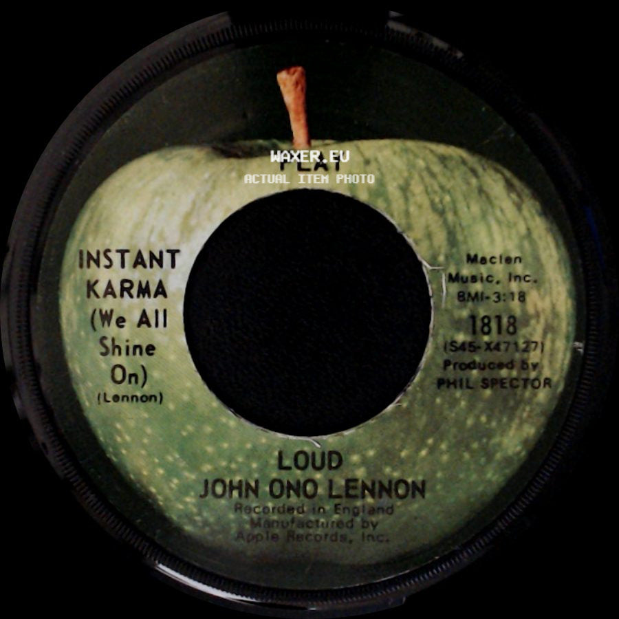 Yoko Ono Lennon / John Ono Lennon - Who Has Seen The Wind? / Instant Karma (We All Shine On) side B