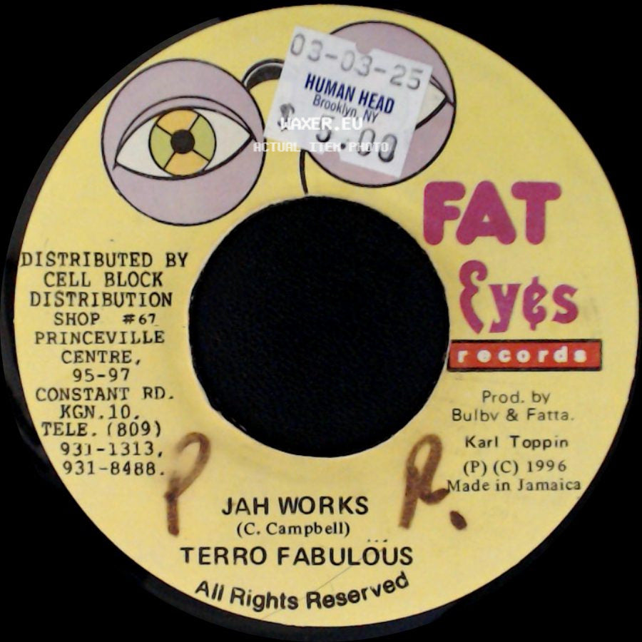 Terro Fabulous - Jah Works / Unknown Title B side A