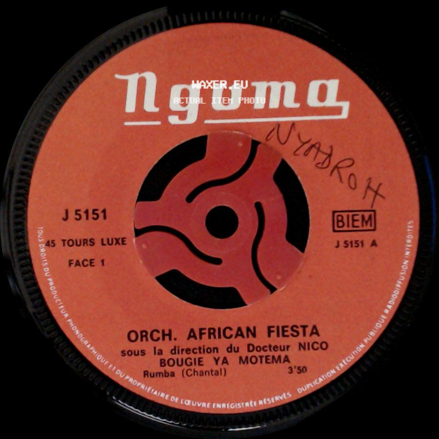 Orch. African Fiesta - Bougie Ya Motema / A Mokolo Wana side A