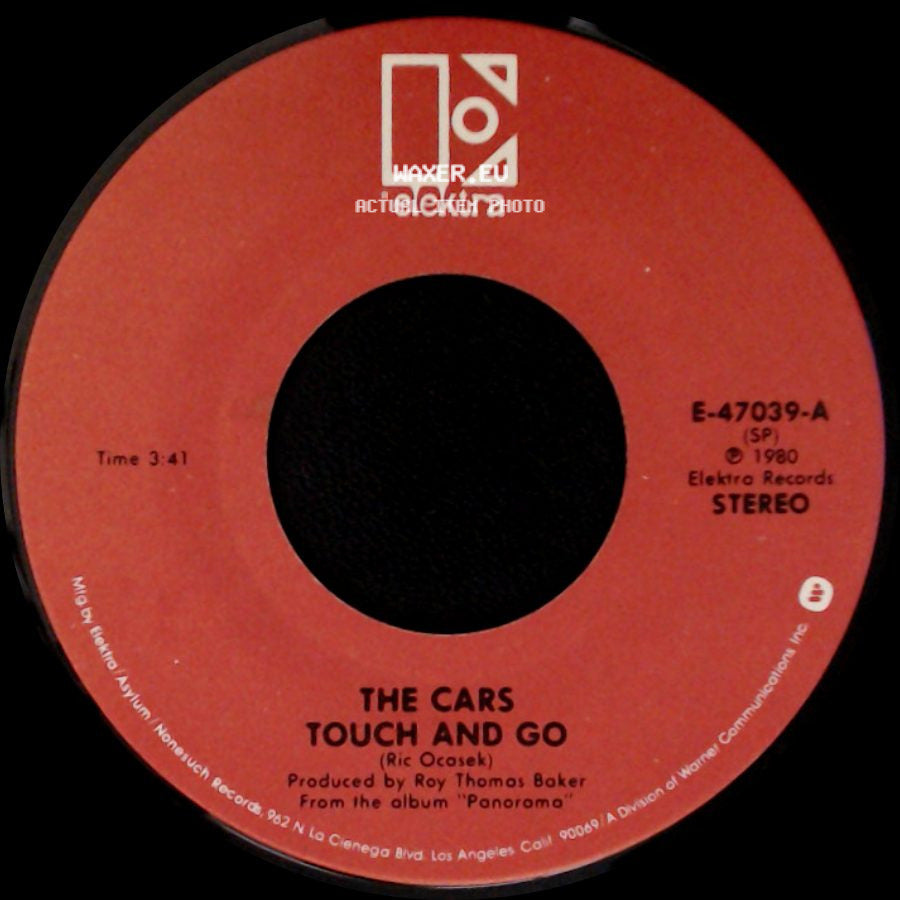 The Cars - Down Boys / Touch And Go side B