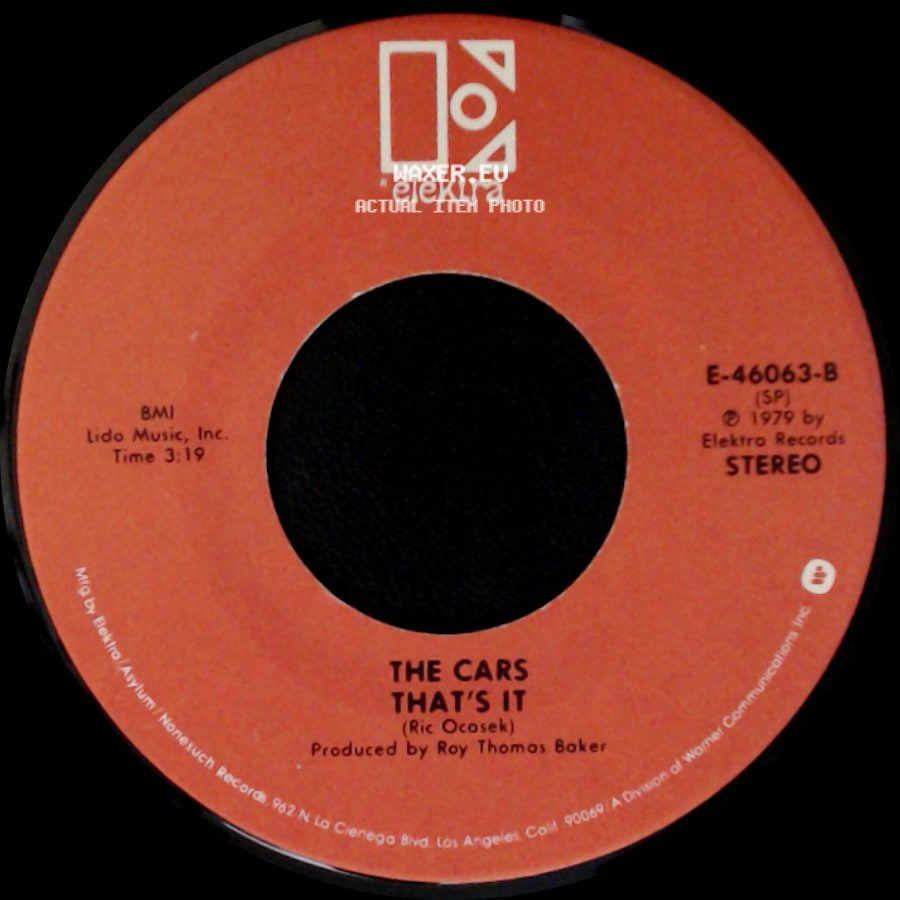 The Cars - That's It / Let's Go side A