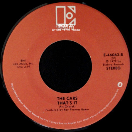 The Cars - That's It / Let's Go side A