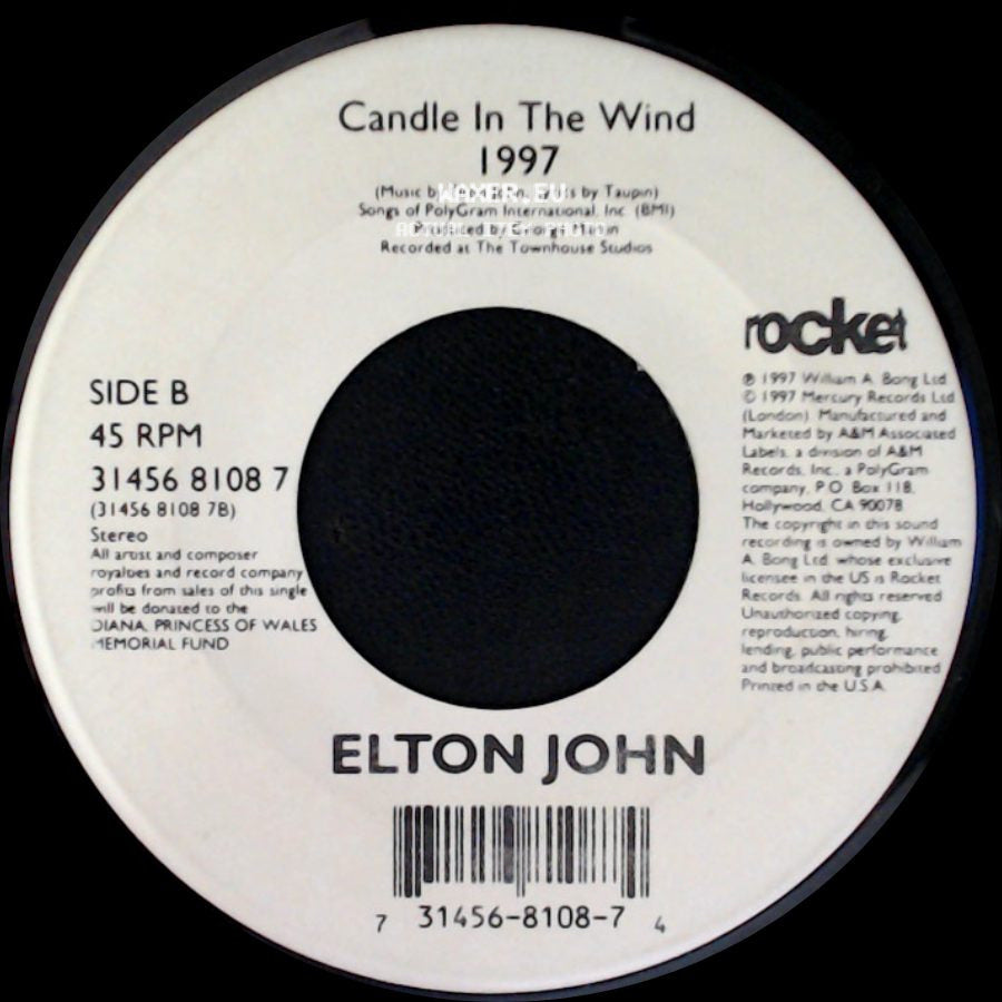 Elton John - Something About The Way You Look Tonight / Candle In The Wind 1997 side B