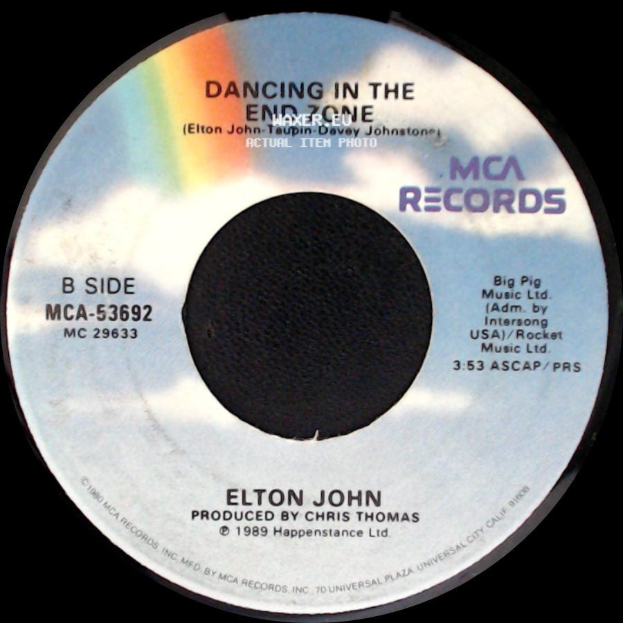 Elton John - Healing Hands / Dancing In The End Zone side B