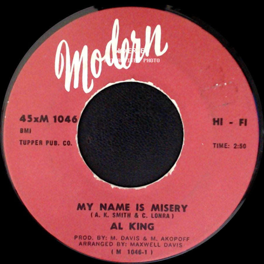 Al King - My Name Is Misery / Better To Be By Yourself side A