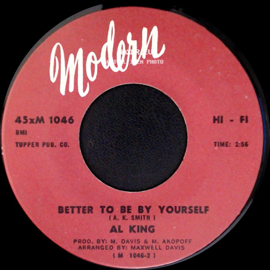 Al King - My Name Is Misery / Better To Be By Yourself side B