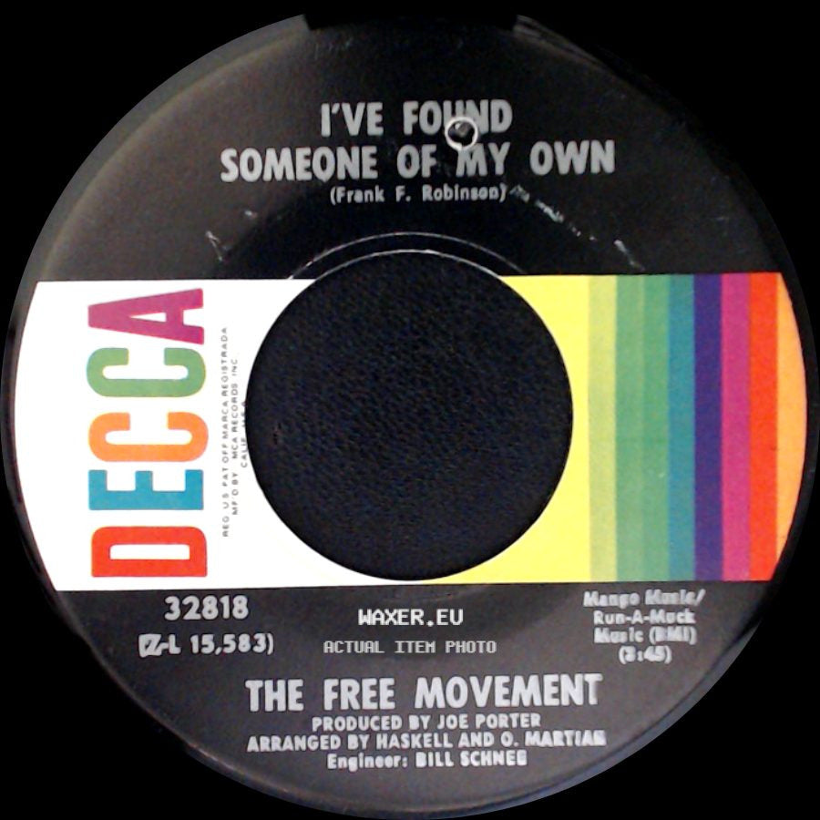 The Free Movement - I Can't Convence My Heart / I've Found Someone Of My Own side B