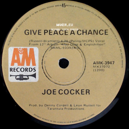 Joe Cocker - Give Peace A Chance / Cry Me A River side A