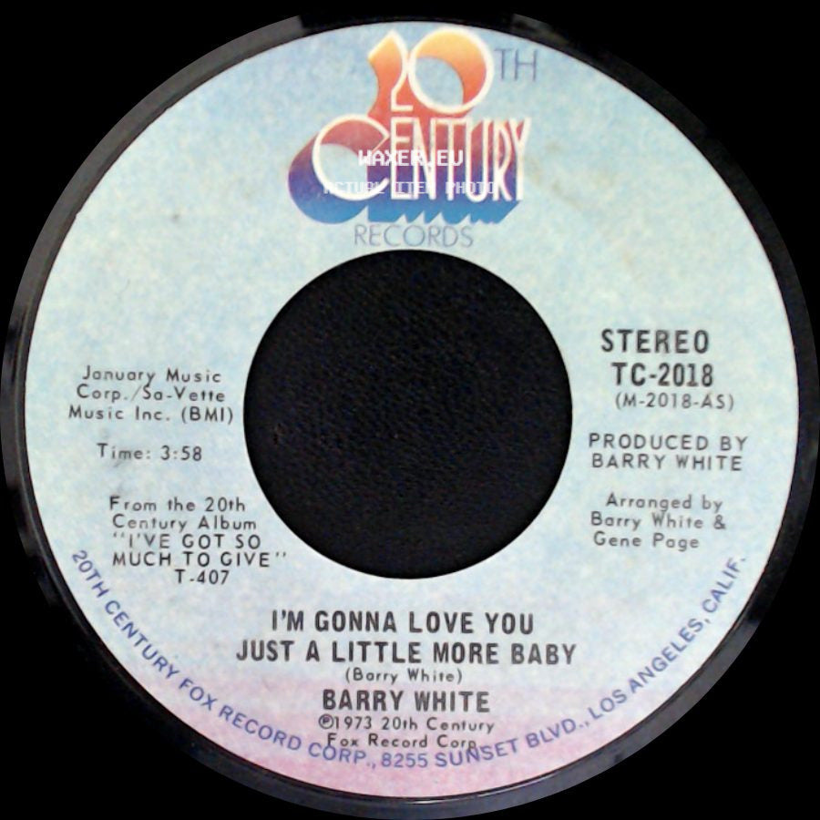 Barry White - Just A Little More Baby / I'm Gonna Love You Just A Little More Baby side B
