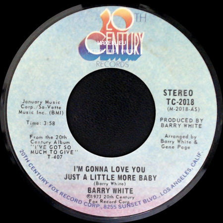 Barry White - Just A Little More Baby / I'm Gonna Love You Just A Little More Baby side B