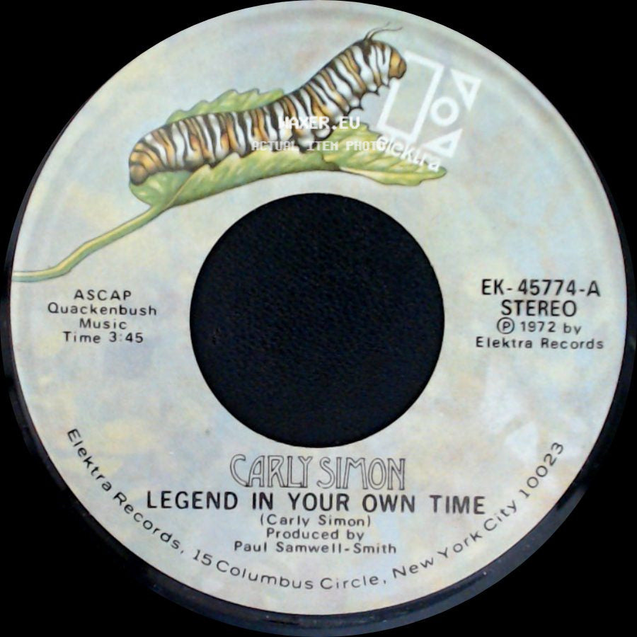 Carly Simon - Julie Through The Glass / Legend In Your Own Time side B