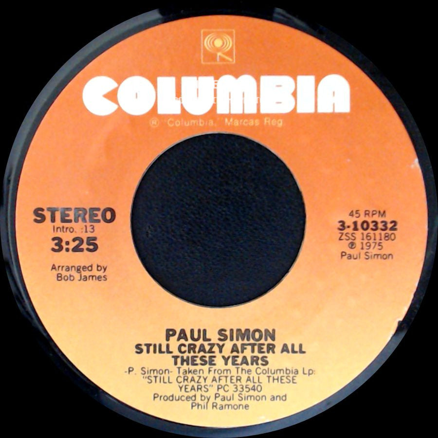 Paul Simon - Still Crazy After All These Years / I Do It For Your Love side A