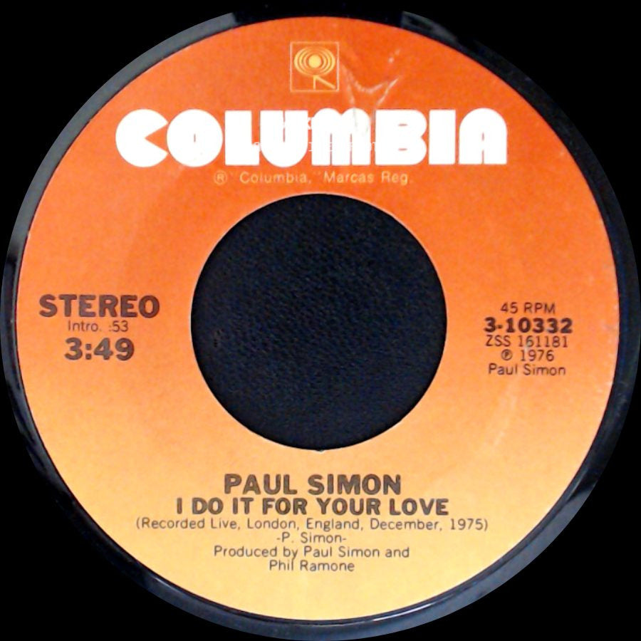Paul Simon - Still Crazy After All These Years / I Do It For Your Love side B