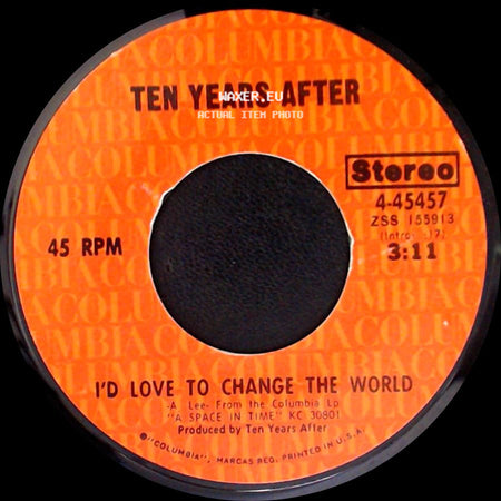 Ten Years After - Let The Sky Fall / I'd Love To Change The World side B
