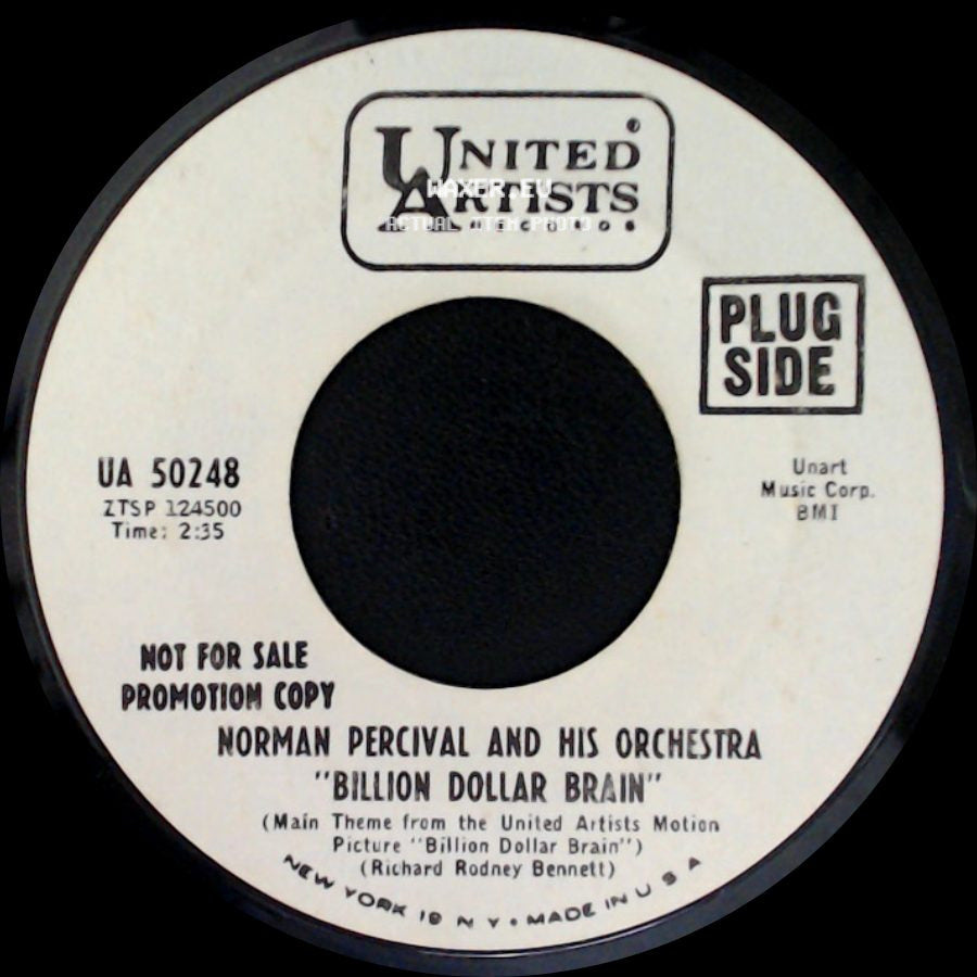 Norman Percival And His Orchestra - Billion Dollar Brain / Shades Of Green side A