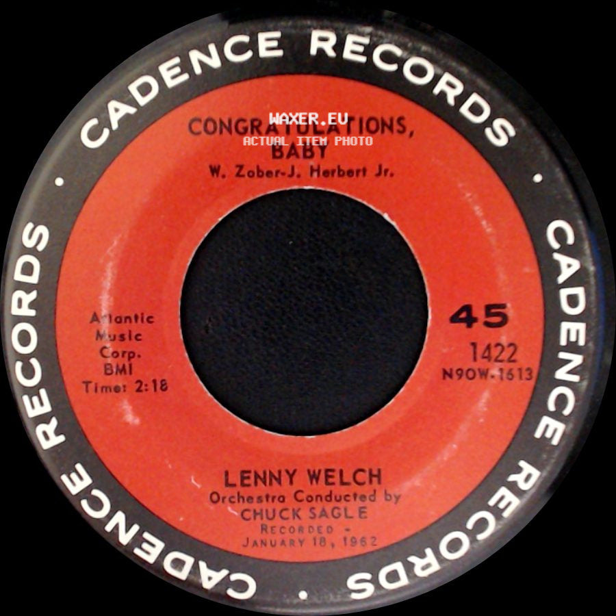 Lenny Welch - Congratulations, Baby / Ebb Tide side A
