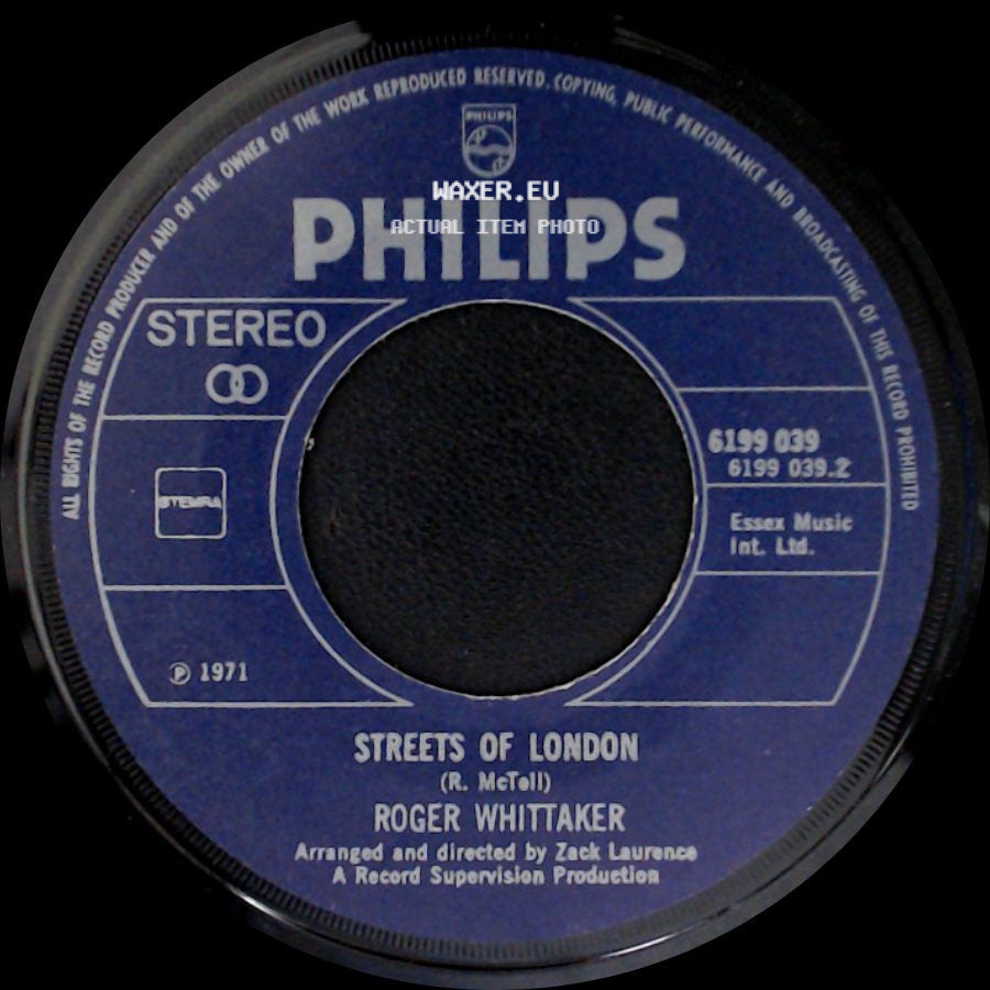 Roger Whittaker - Streets Of London / The Last Farewell side A
