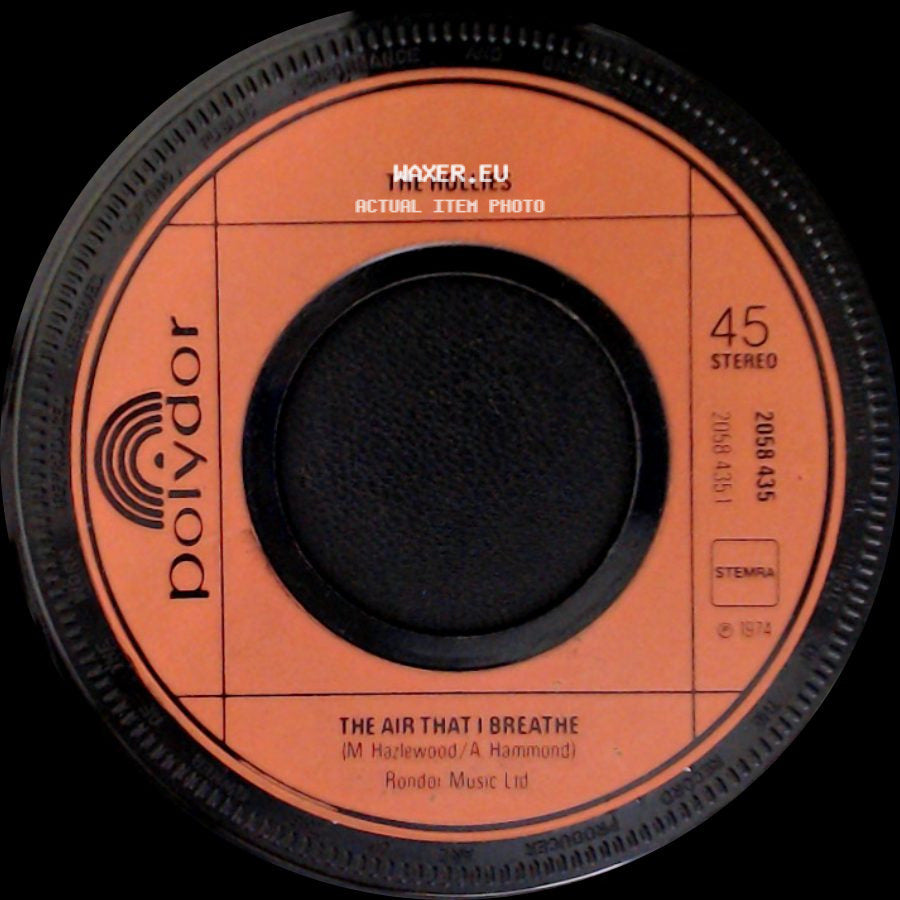 The Hollies - No More Riders / The Air That I Breathe side B