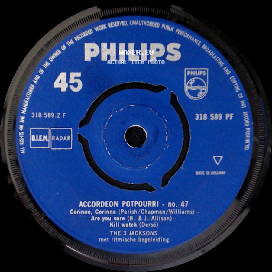 The 3 Jacksons - Accordeon Potpourri - No. 47 / Accordeon Potpourri - No. 47 side B