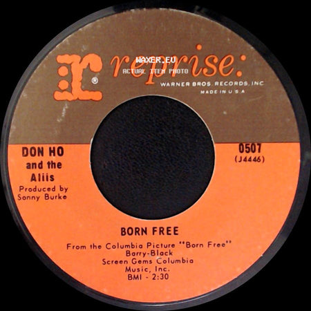 Don Ho And The Aliis - Born Free / Tiny Bubbles side A