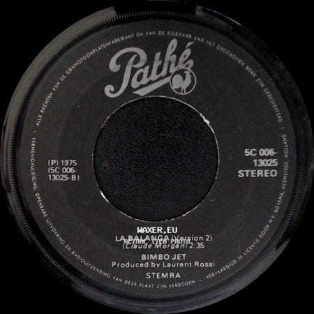 Bimbo Jet - La Balanga (Version 1) / La Balanga (Version 2) side B