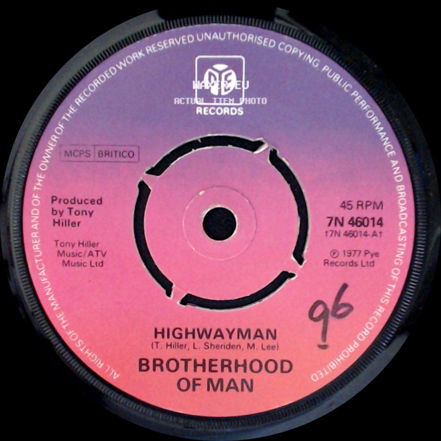 Brotherhood Of Man - Star / Highwayman side B