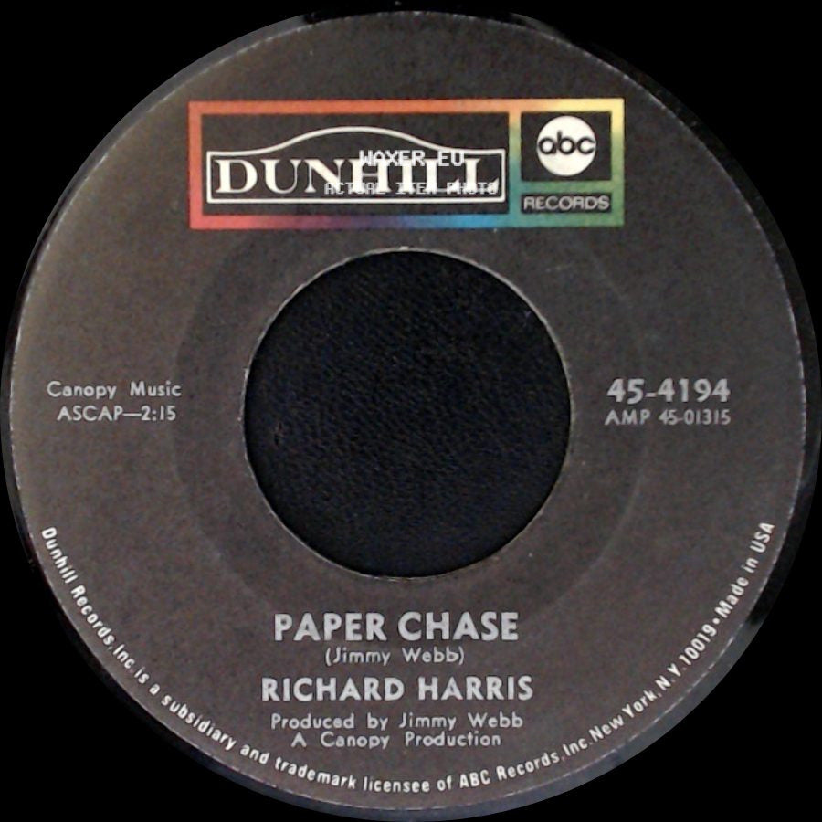Richard Harris - Didn't We / Paper Chase side B