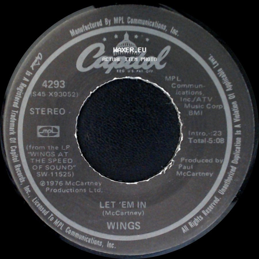 Wings - Let 'em In / Beware My Love side A