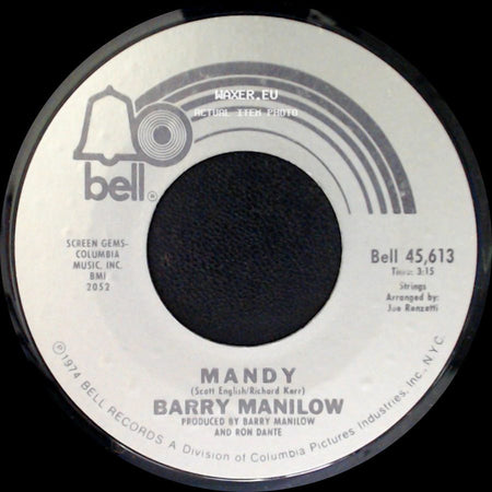 Barry Manilow - Something's Comin' Up / Mandy side B