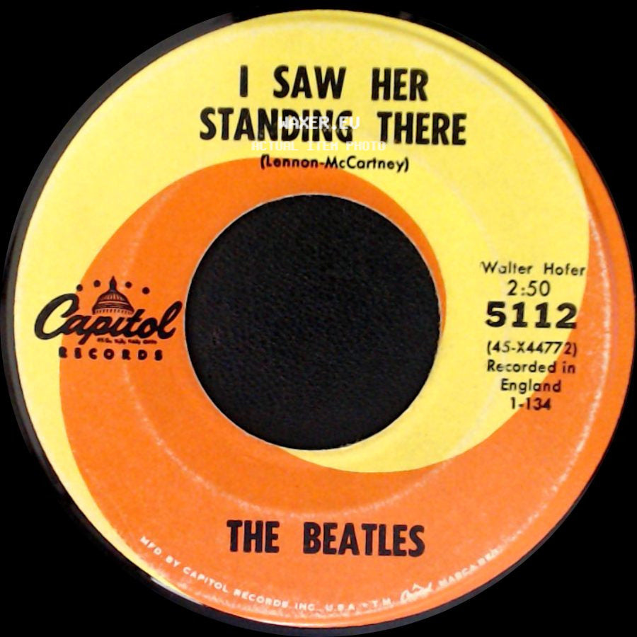 The Beatles - I Want To Hold Your Hand / I Saw Her Standing There side B