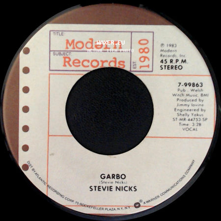 Stevie Nicks - Garbo / Stand Back side A