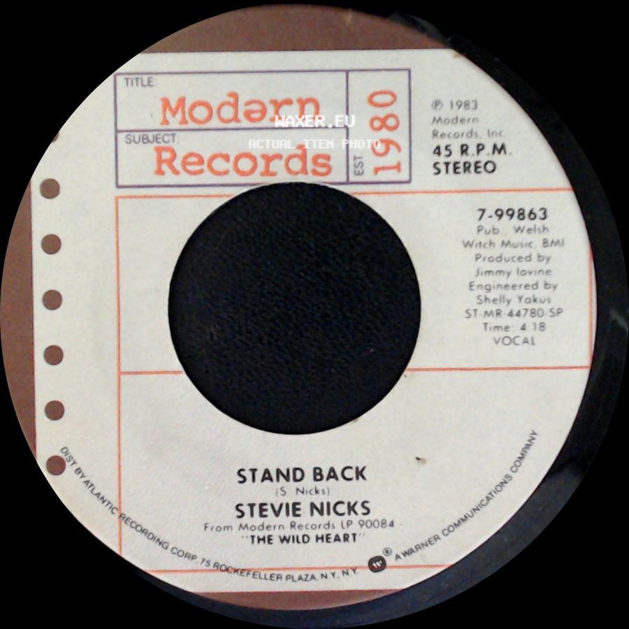 Stevie Nicks - Garbo / Stand Back side B